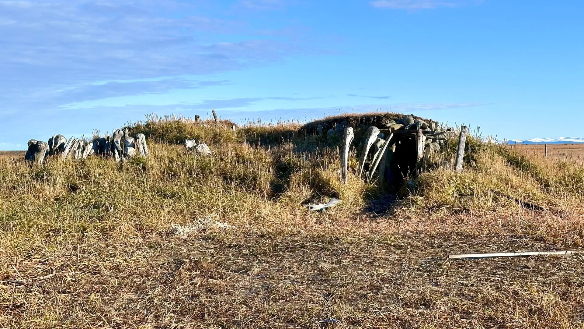 This is one of the sod huts! THIS is why I really wanted to visit Point Hope! There is so much history here.
