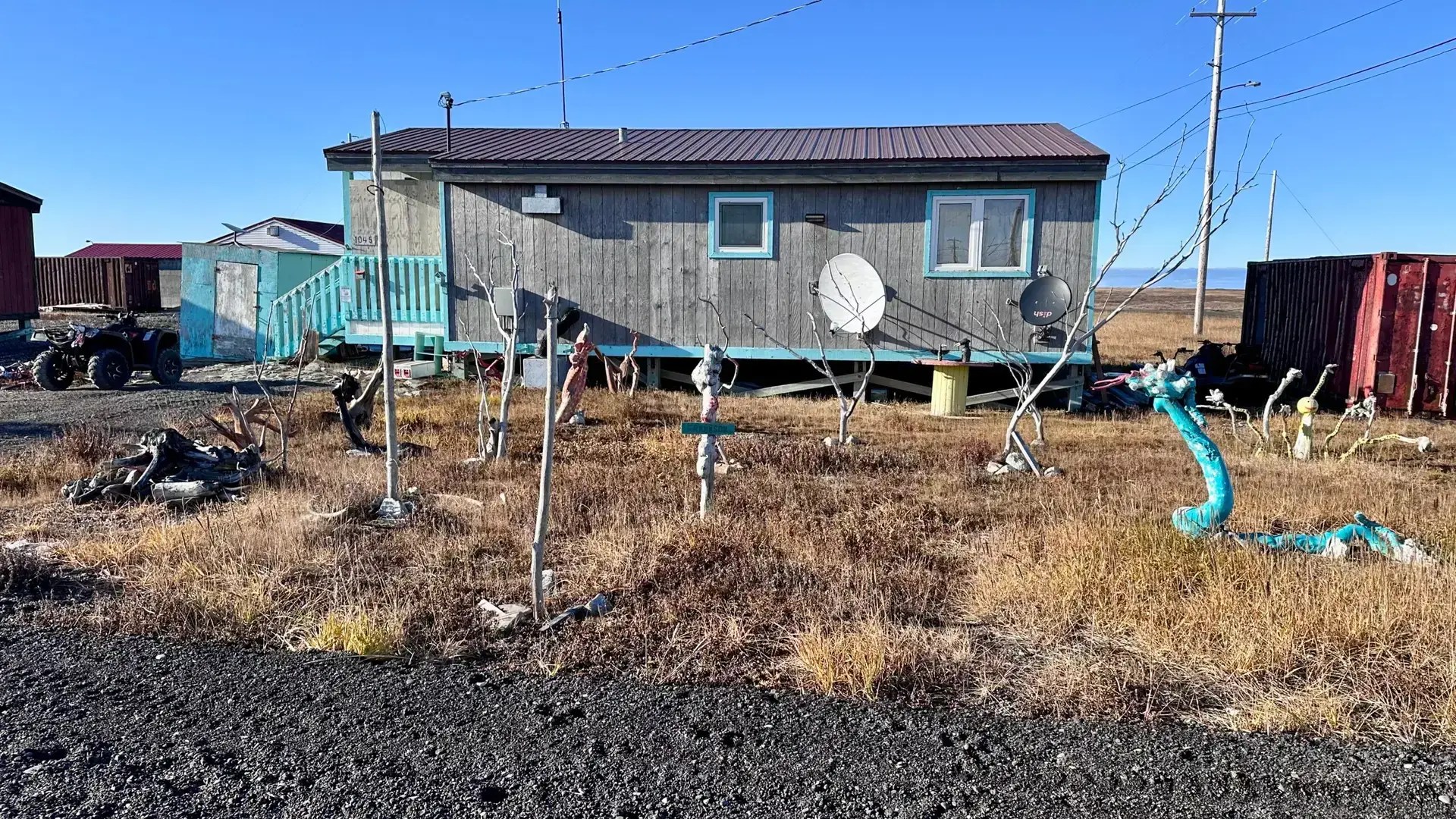 They say this woman was a witch. She has passed on, but her daughter still lives here. I love the artwork!