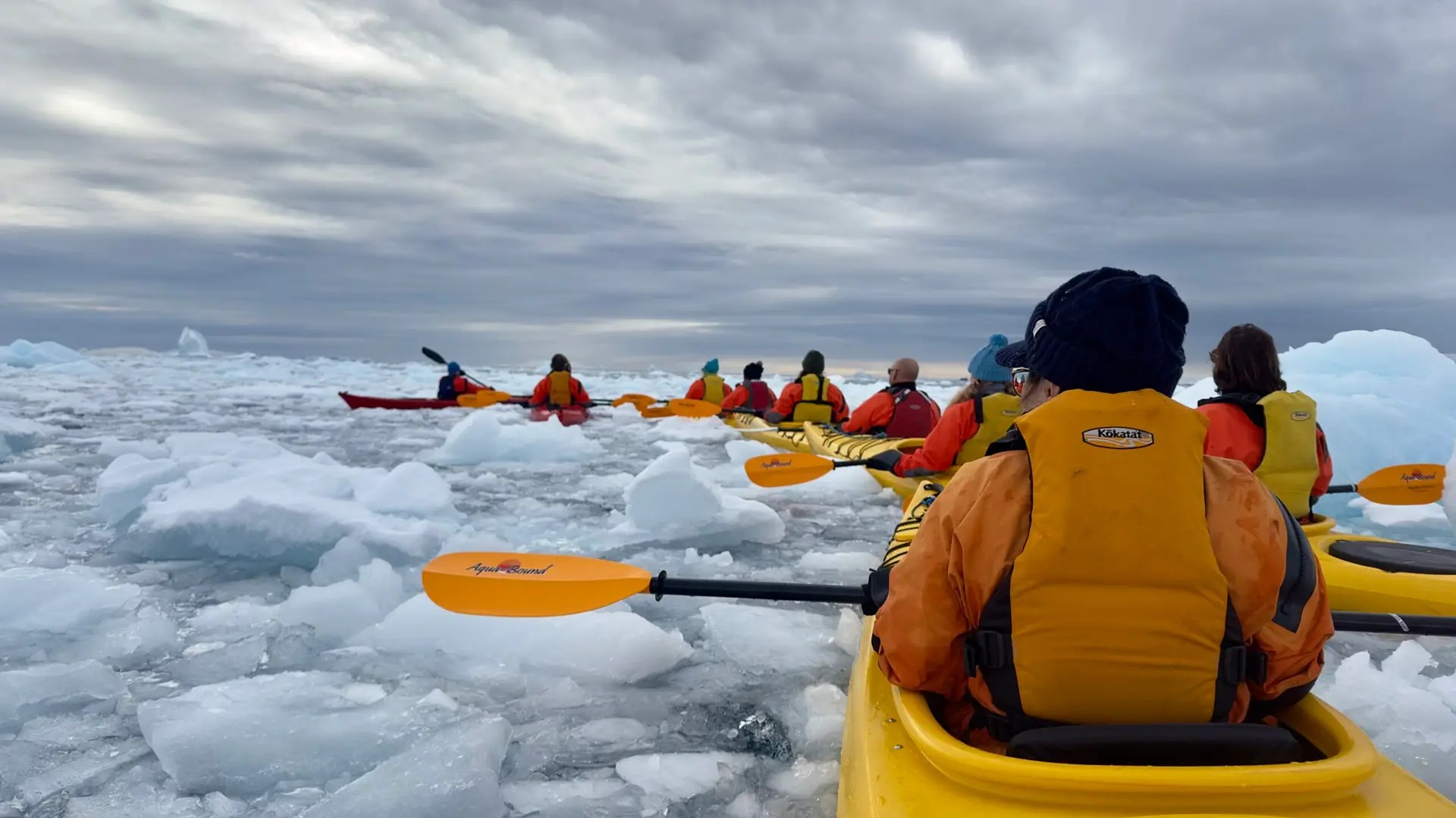 Paddling through ice is HARD!