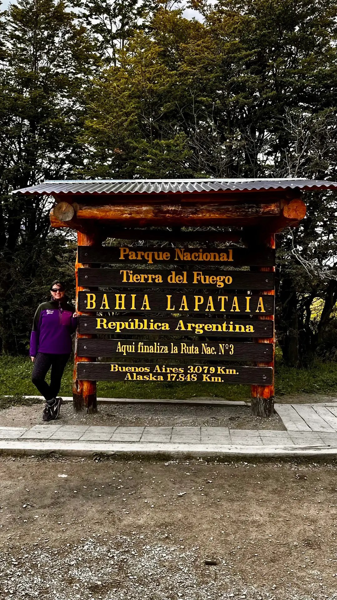 The most southern end of the Pan-American Highway in Tierra del Fuego