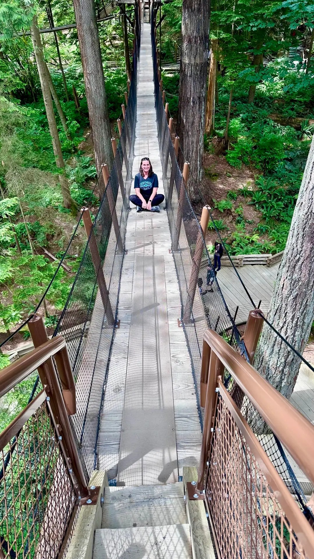 Sitting on a Treetops Adventure path