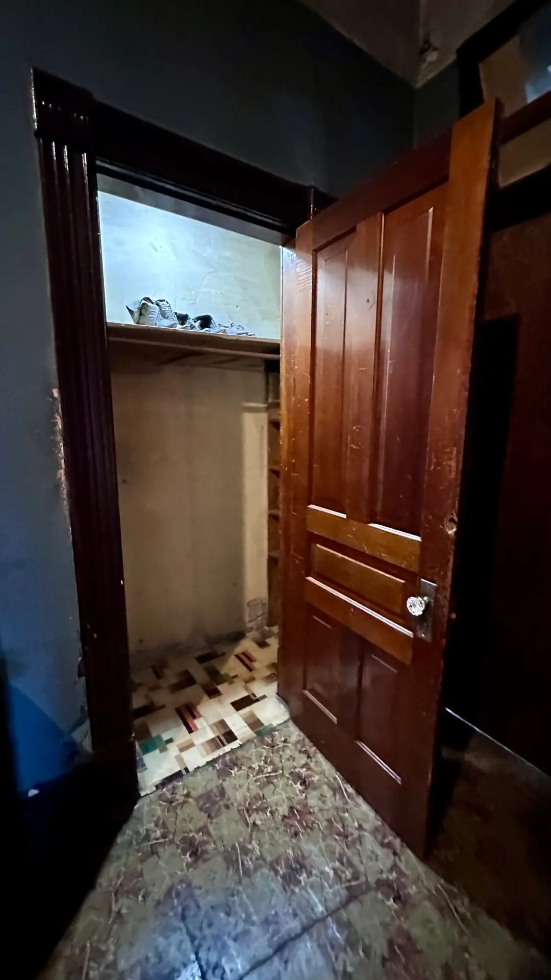The closet to uncle Johnny’s room, which was used as an escape room for the men if the cops showed up.