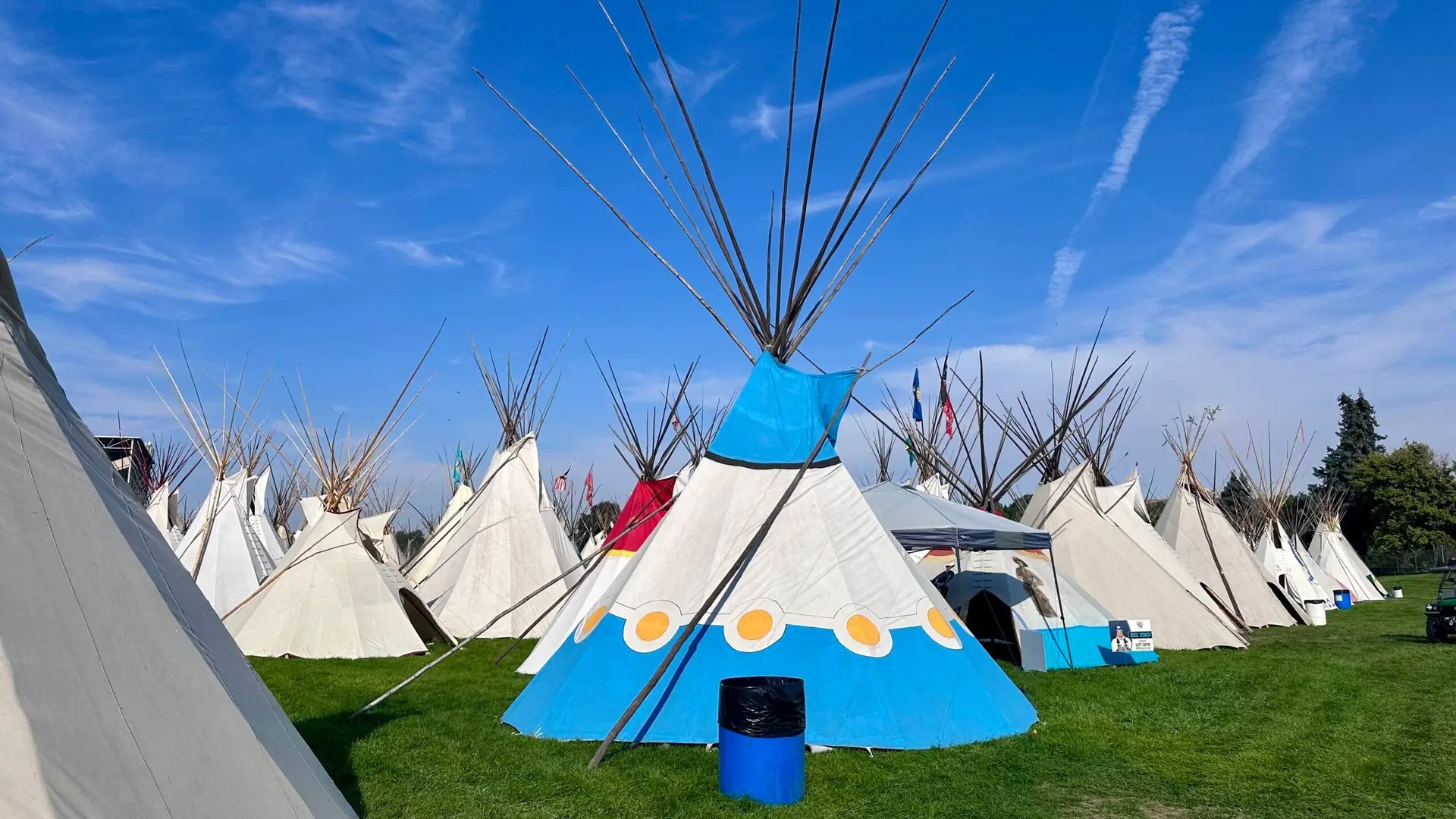 I like this colorful teepee.