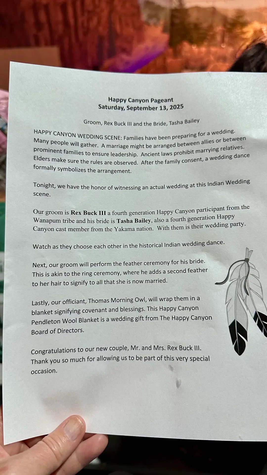 Happy Canyon wedding info