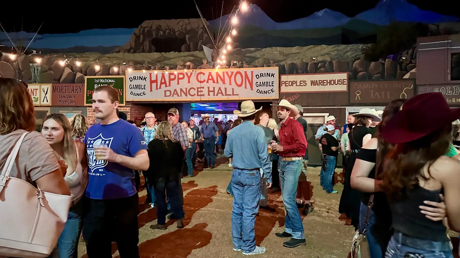 The Happy Canyon Dance Hall on the last night of the Round Up