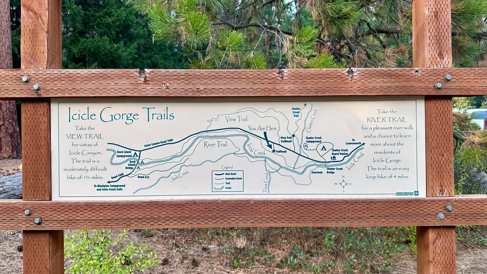 The Icicle Gorge Trail map