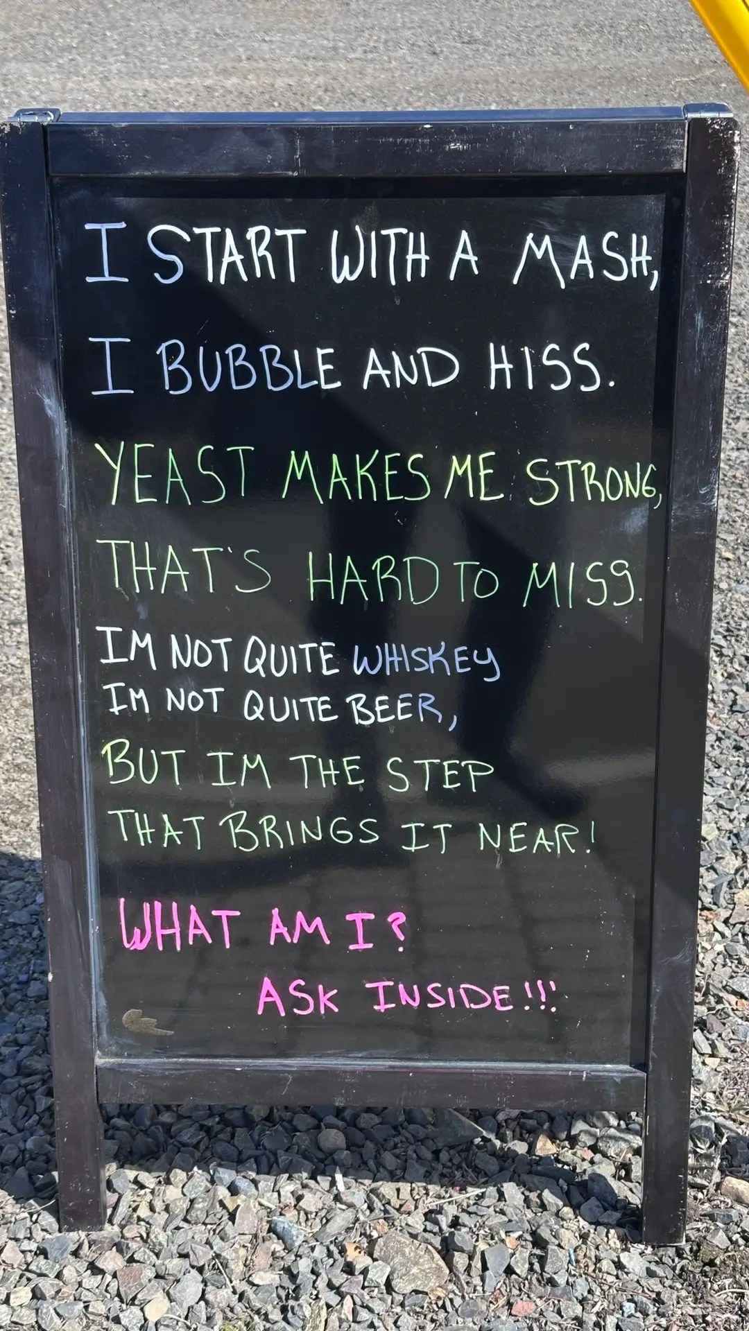 I enjoy a public riddle...