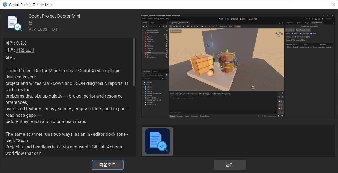 Godot Project Doctor Mini