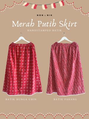 PO Batik Skirt Merah Putih