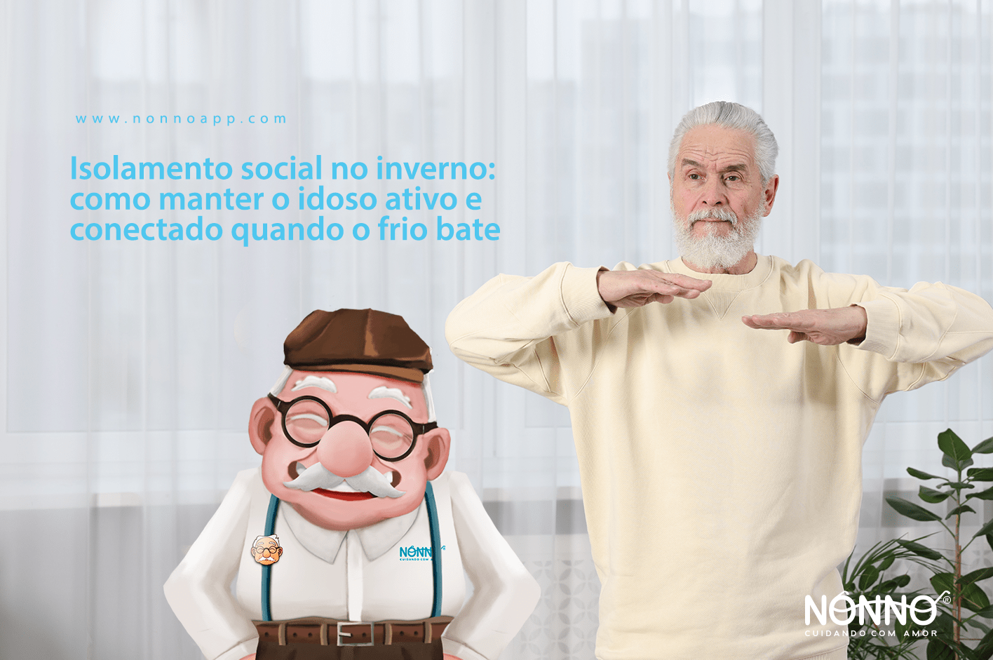 Isolamento social no inverno: como manter o idoso ativo e conectado quando o frio bate