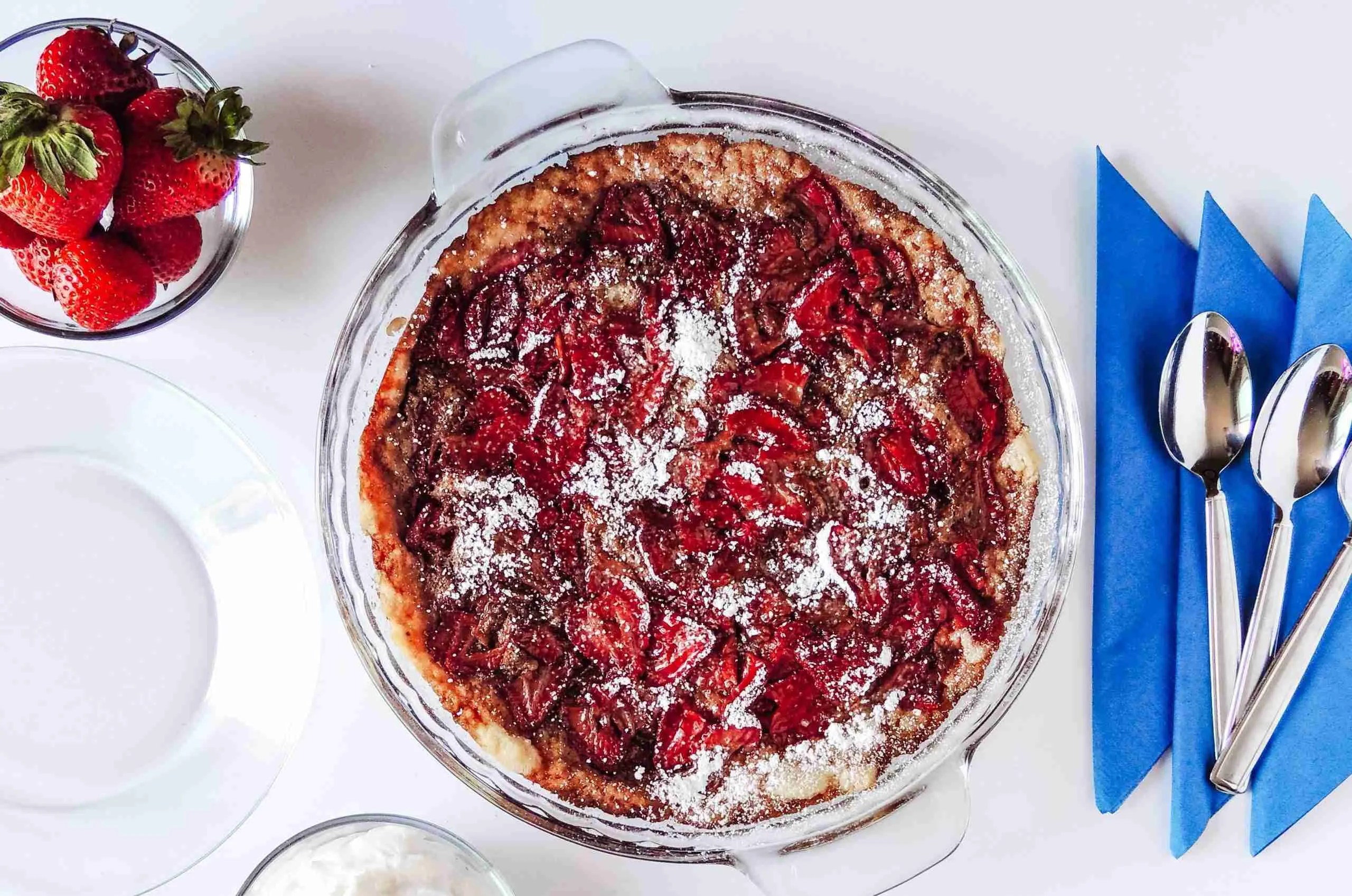 easy strawberry spoon cake