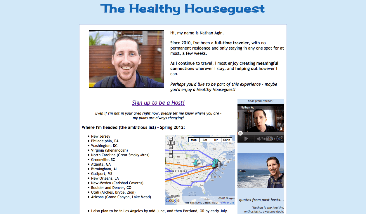 A Weekend Project: HealthyHouseguest.com