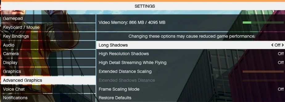 Best Settings For GTA V For Max FPS Grand Theft Auto V Advanced Settings 