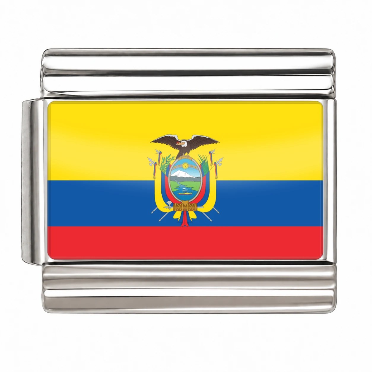Ecuador Flag - Silver