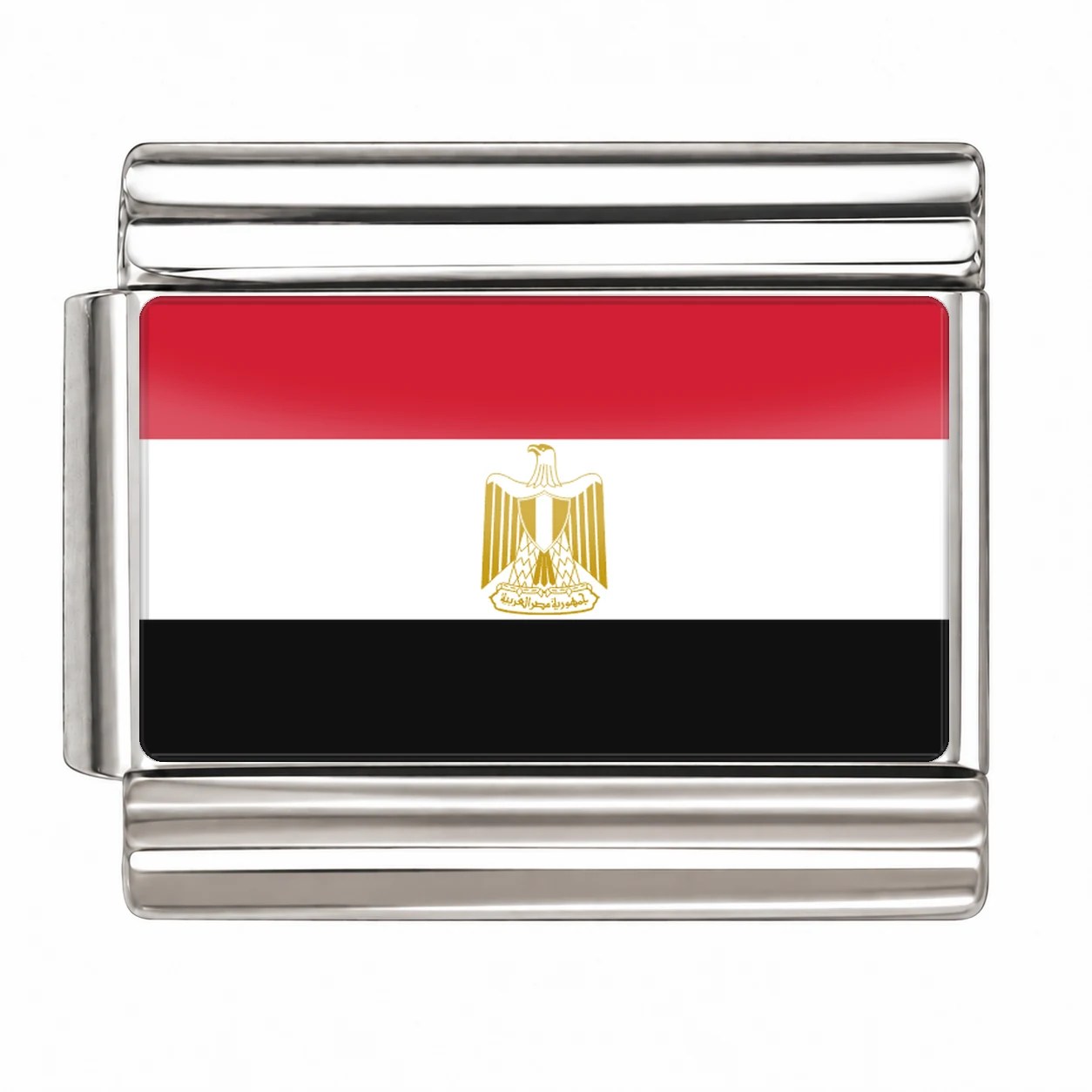 Egypt Flag - Silver