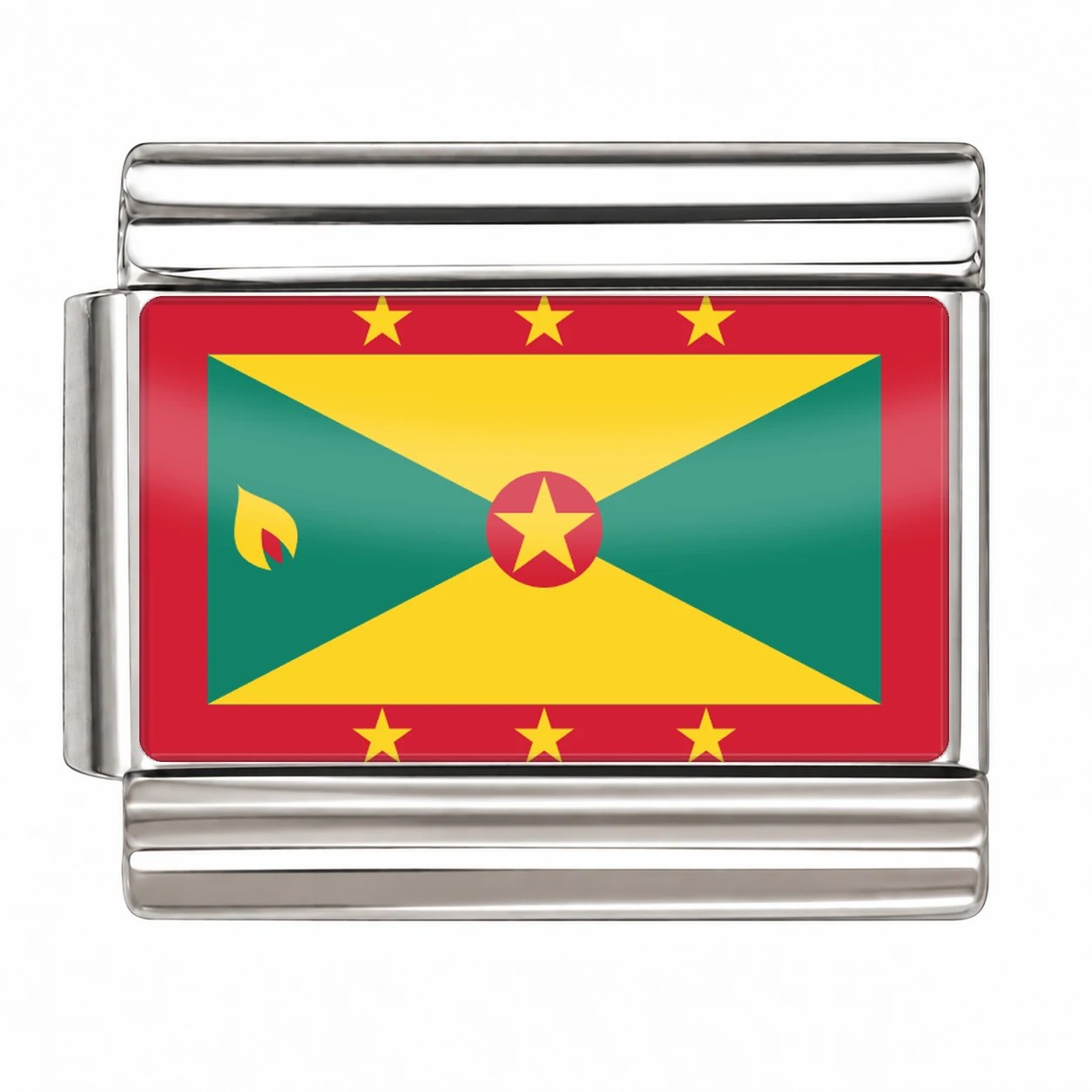 Grenada Flag - Silver