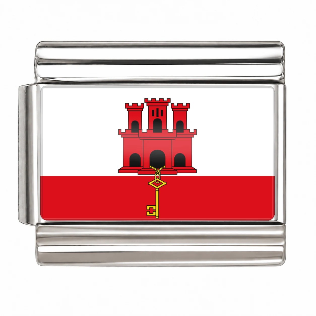 Gibraltar Flag - Silver