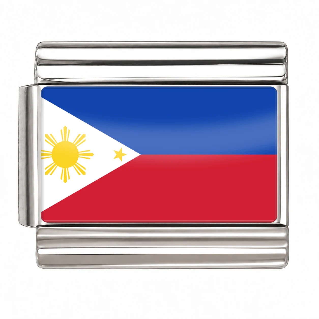 Philippines Flag - Silver