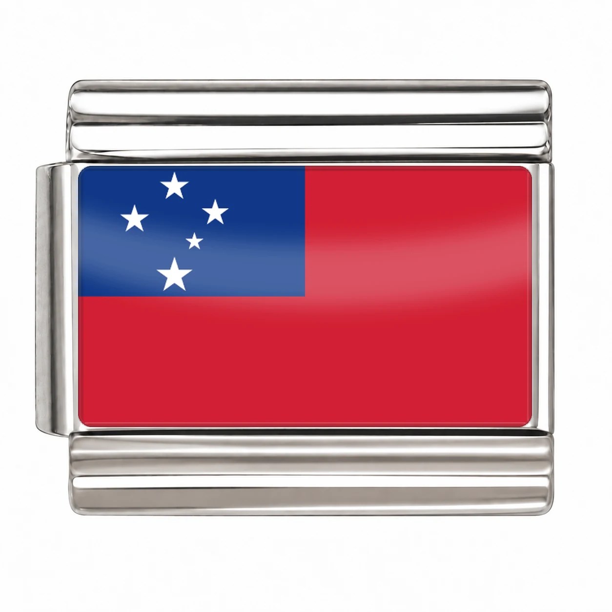 Samoa Flag - Silver