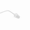 Modern white wall lamp with curved arm