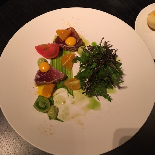 Bonito Salad with spring vegetables