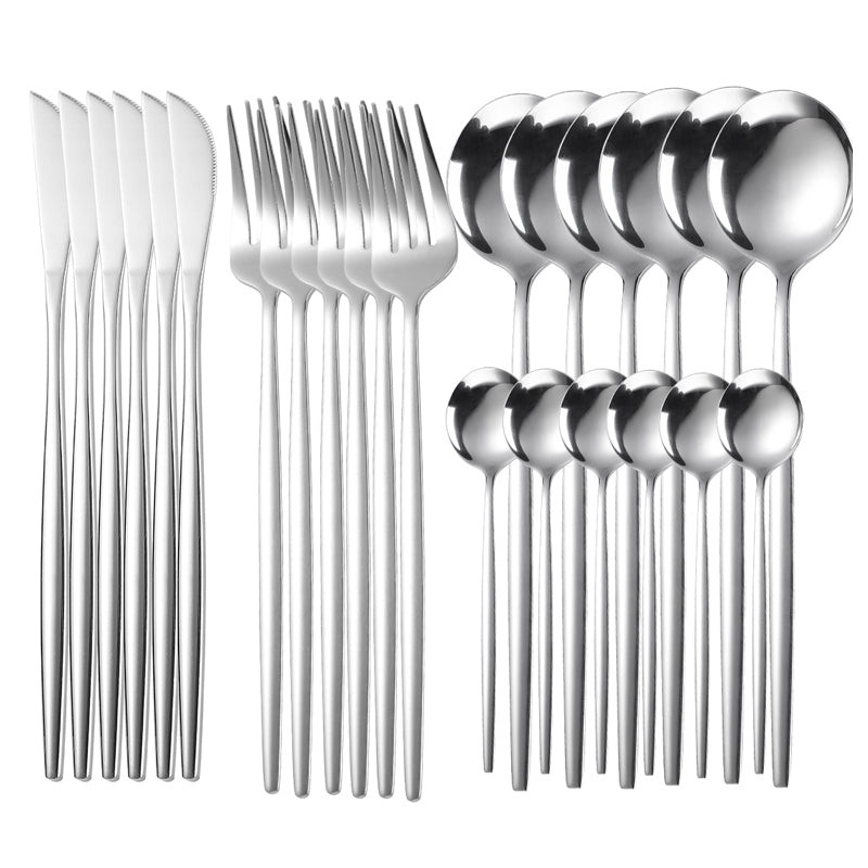 Modernt silver 24 delars bestick - bestick