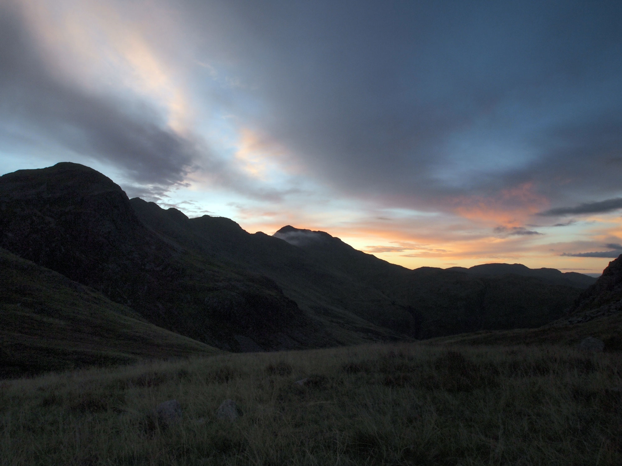 Sunset over Bowfell