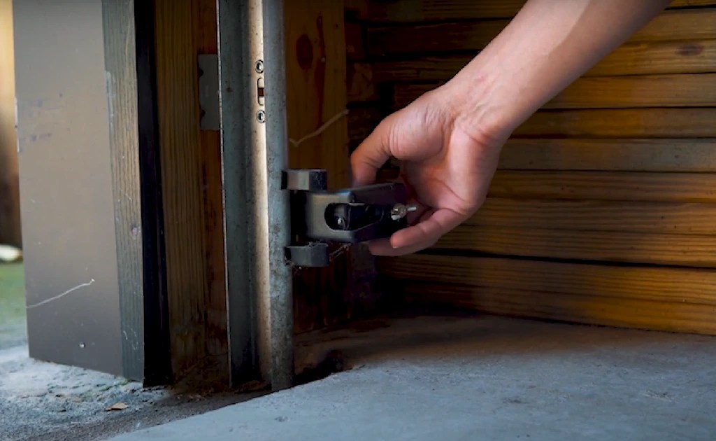Align the garage door sensors