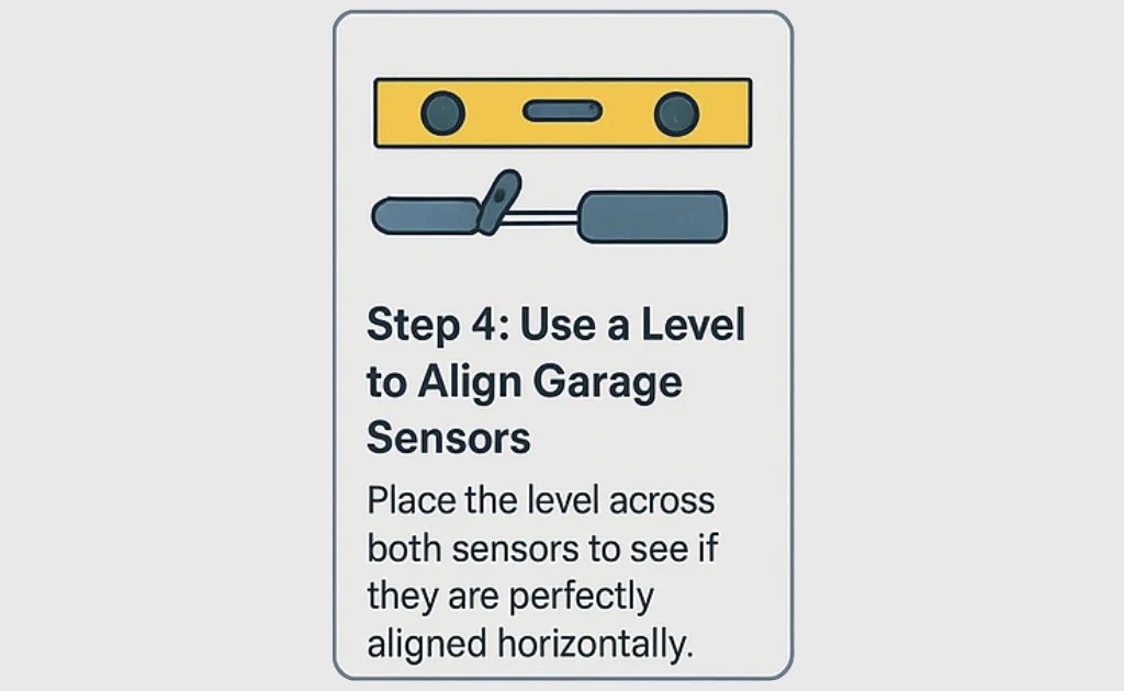 Use a Level to Align Garage Sensors