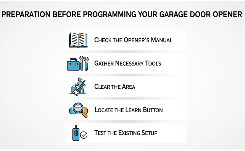 Preparation Before Programming Your Garage Door Opener