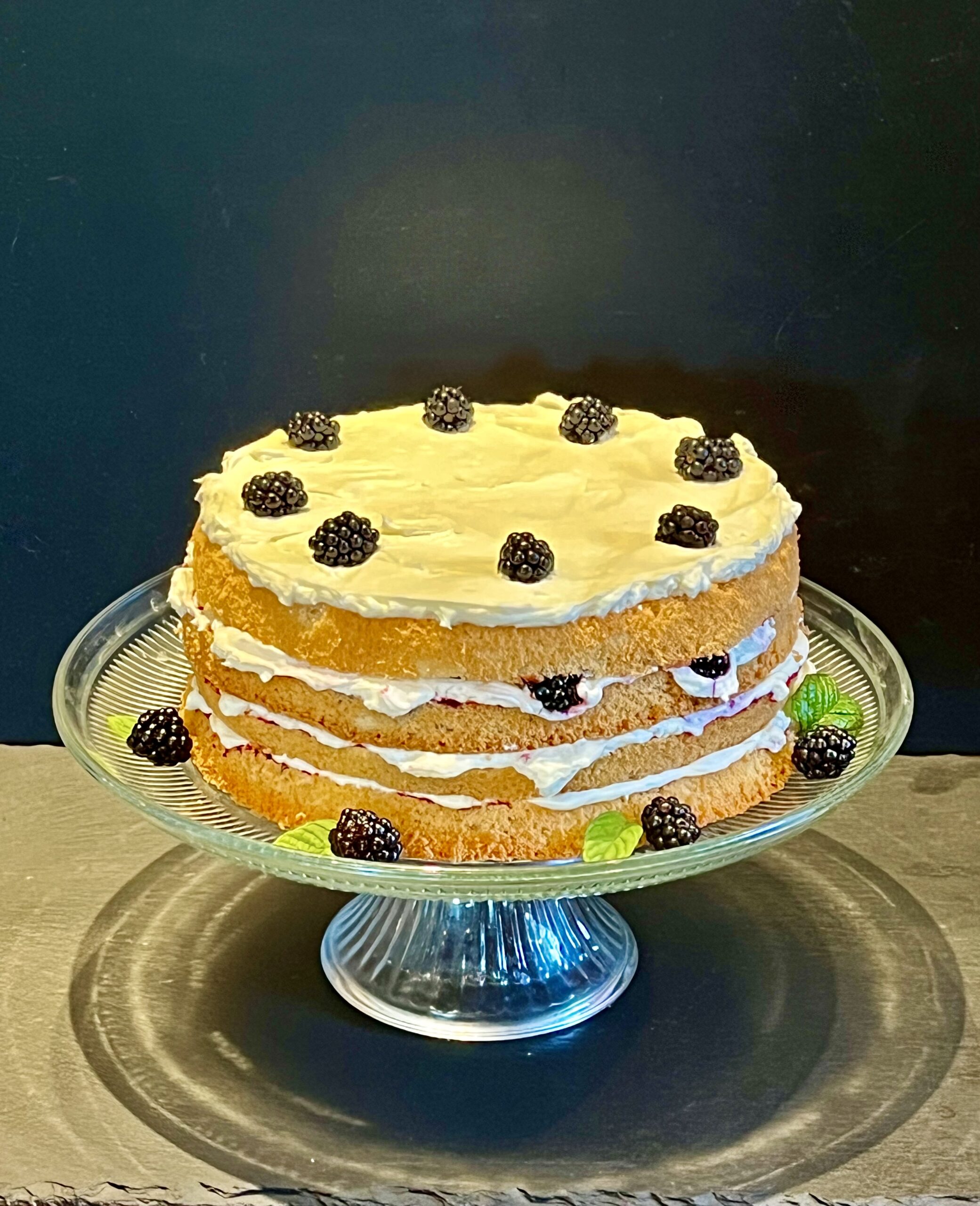 Blackberry Sponge Cake