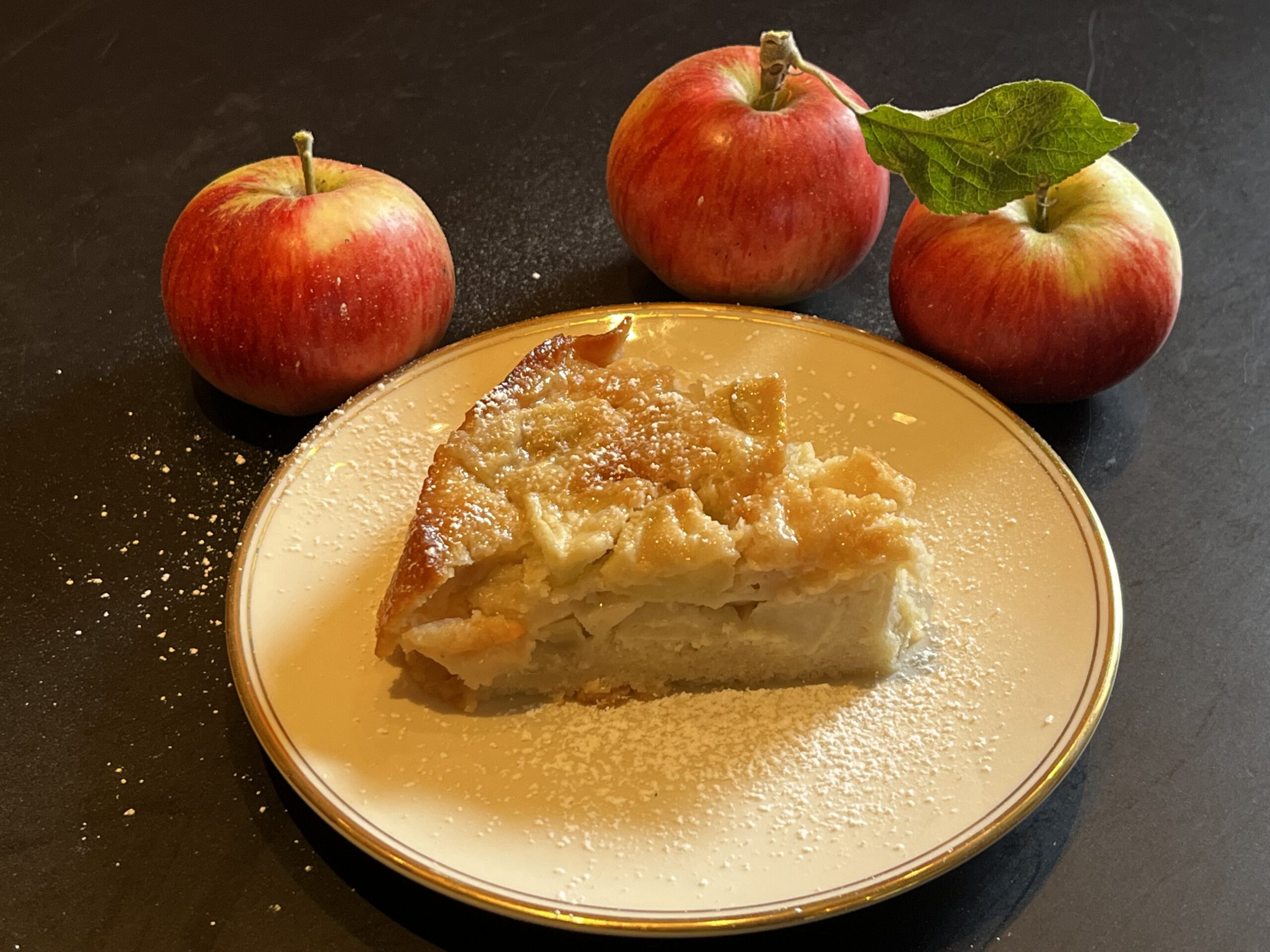 Apple Calvados Cake – With French Calvados Cream Sauce