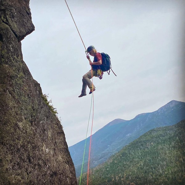 Alex Randall '25 on Wallface. Photo: Mr. Bob Emery.