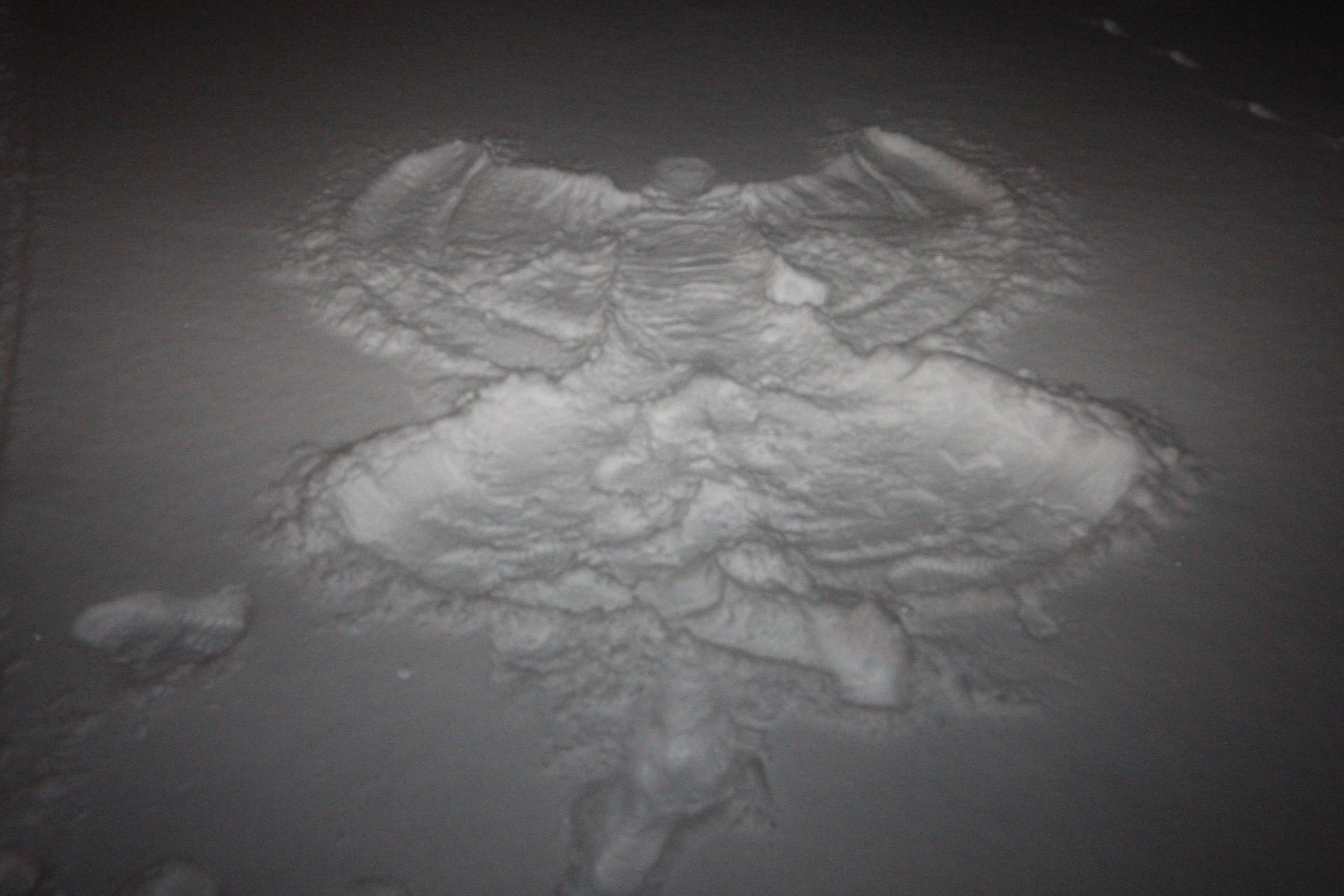 Auch am Nordkap wurden zuerst Schnee-Engel gemacht.