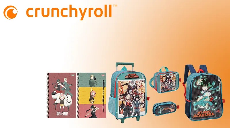 Crunchyroll – Linha Exclusiva de Materiais Escolares