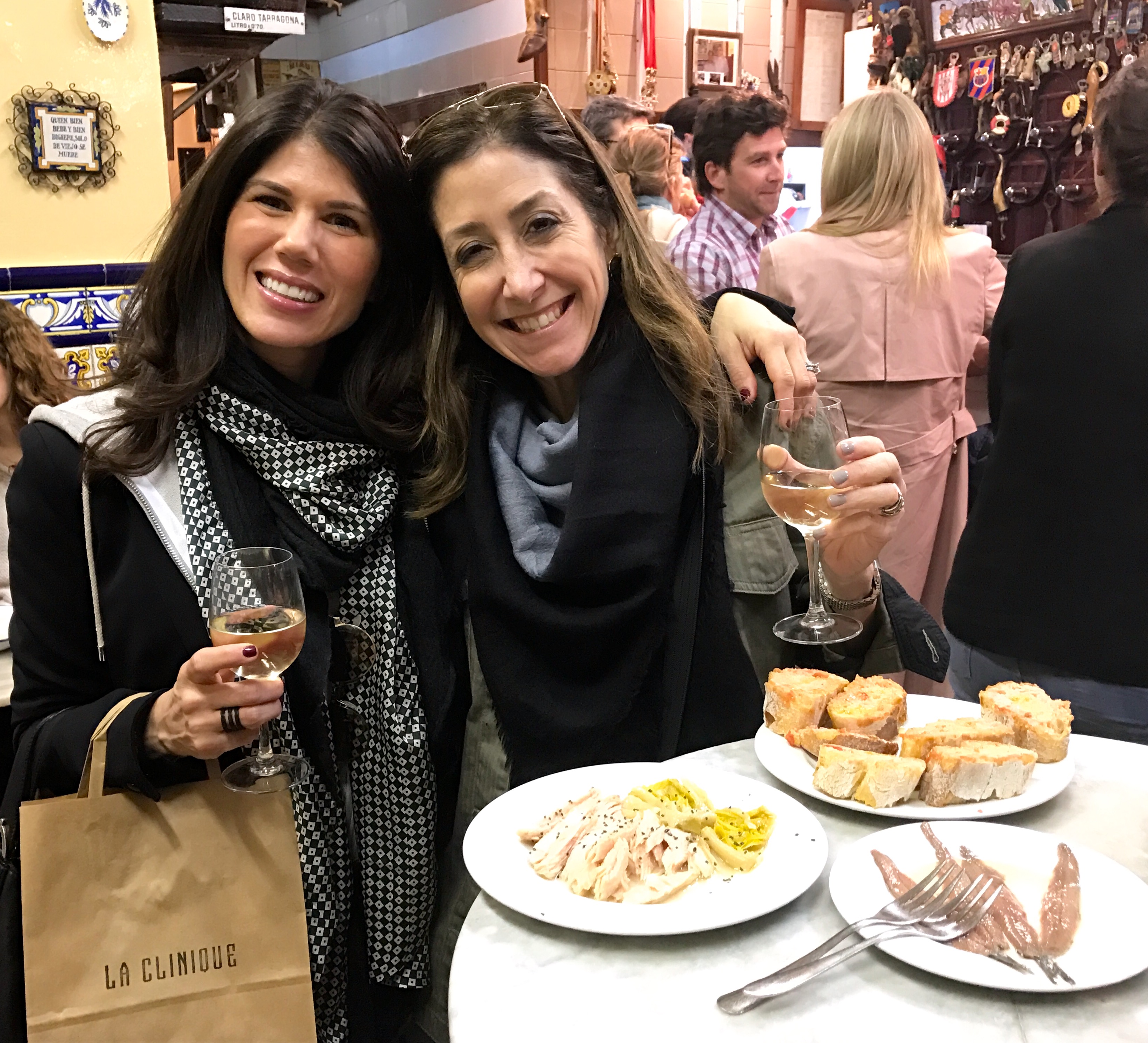 Enjoying tapas with Melissa