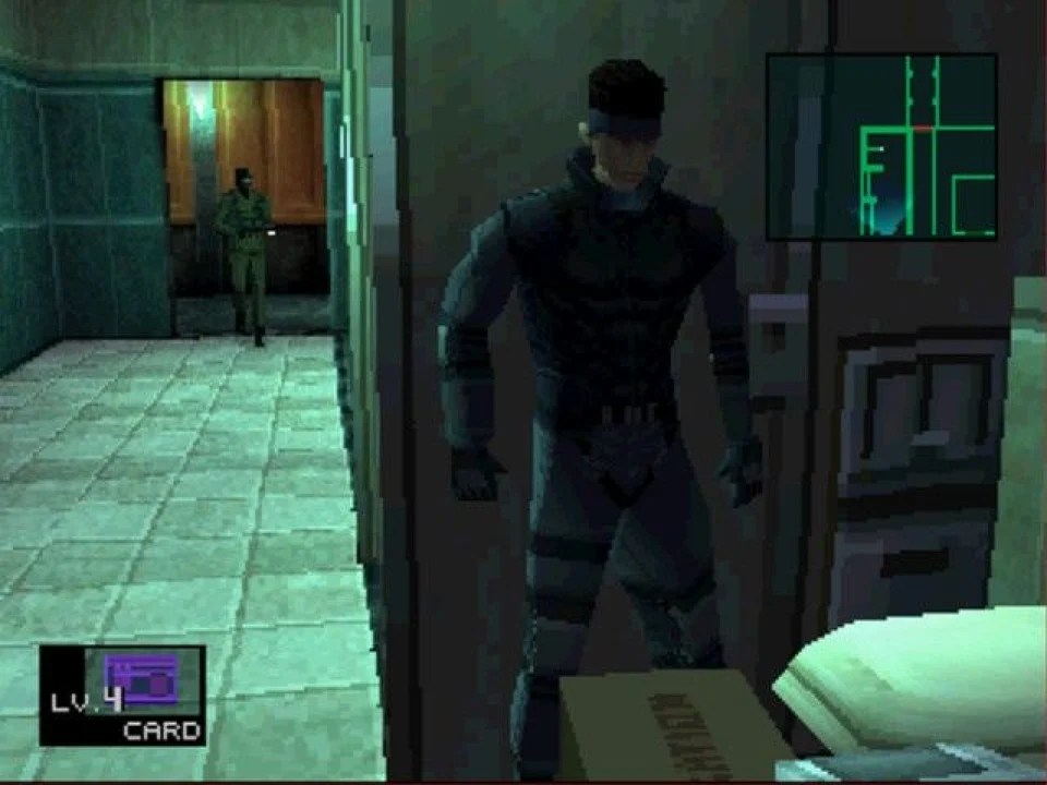 Solid Snake en infiltration dans Metal Gear Solid sur PS1