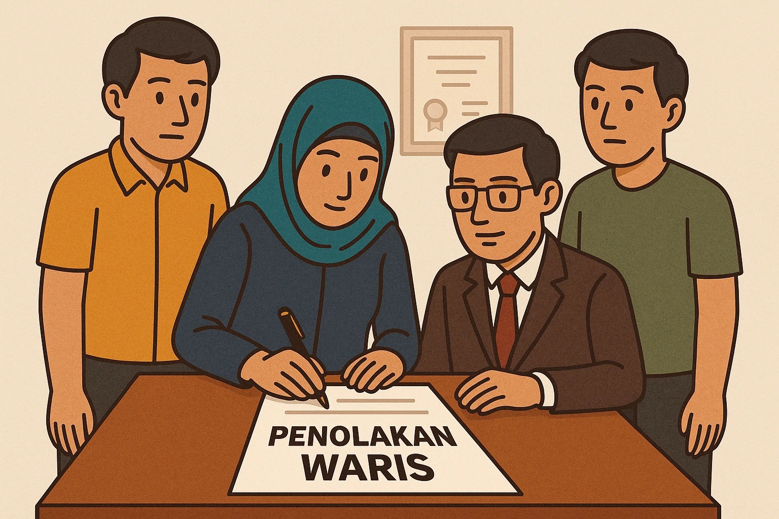 prosedur menolak warisan