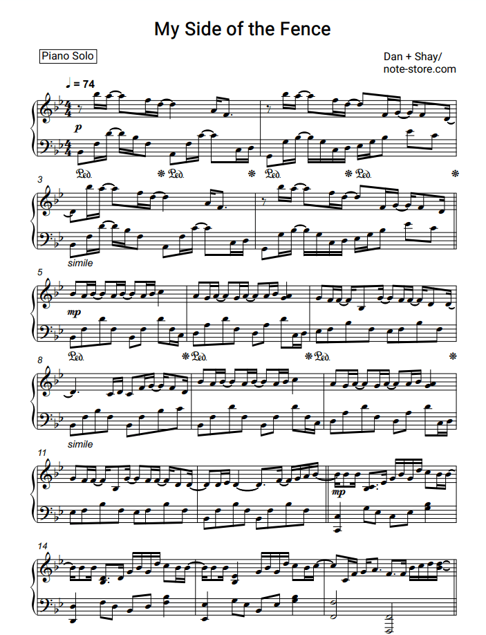 C x32010 g 32000x d xx0232 em 022000 capo 4th fret (for piano chords or no capo version, transpose +4) intro c g d em verse 1 c g d em i can still shut . Dan Shay My Side Of The Fence Sheet Music For Piano Download Piano Solo Sku Pso0005396 At Note Store Com