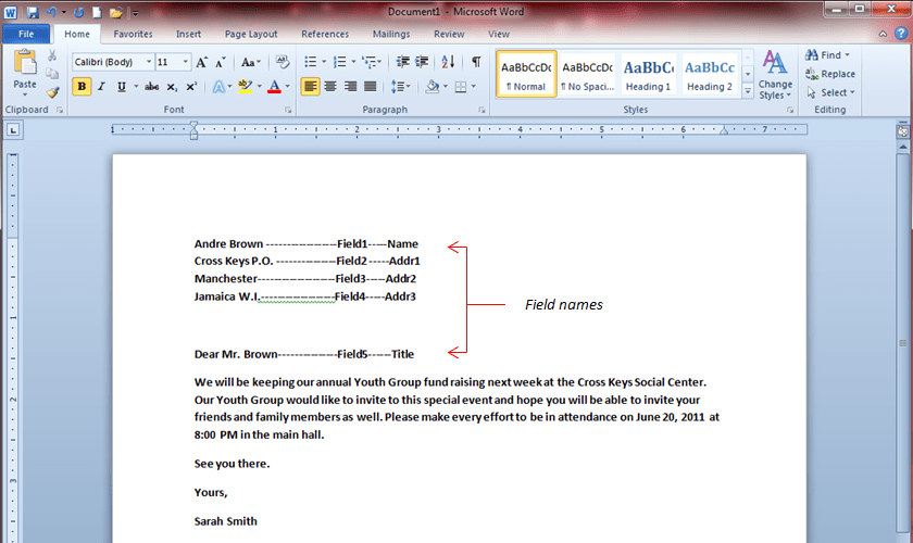How To Create A Mail Merge Document Using Microsoft Word