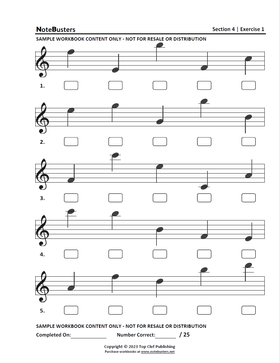 Read and play sheet music faster with note reading exercises from