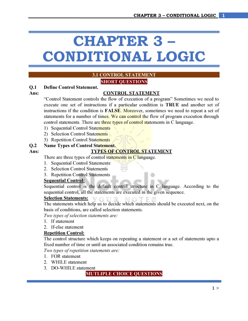 Class 10 Computer Chapter 3 Solved Notes Topic Wise