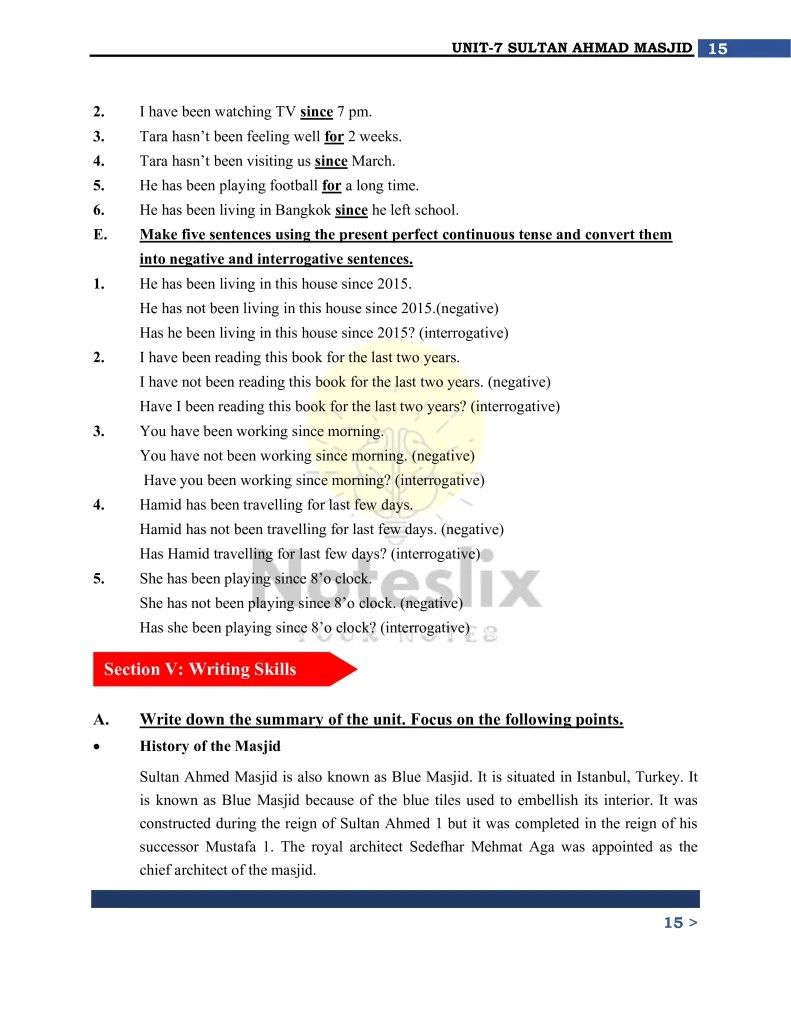 9th Class English Chapter 07 Complete Guide