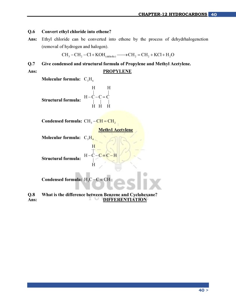 Class 10th Chemistry Chapter 12 Important Concepts