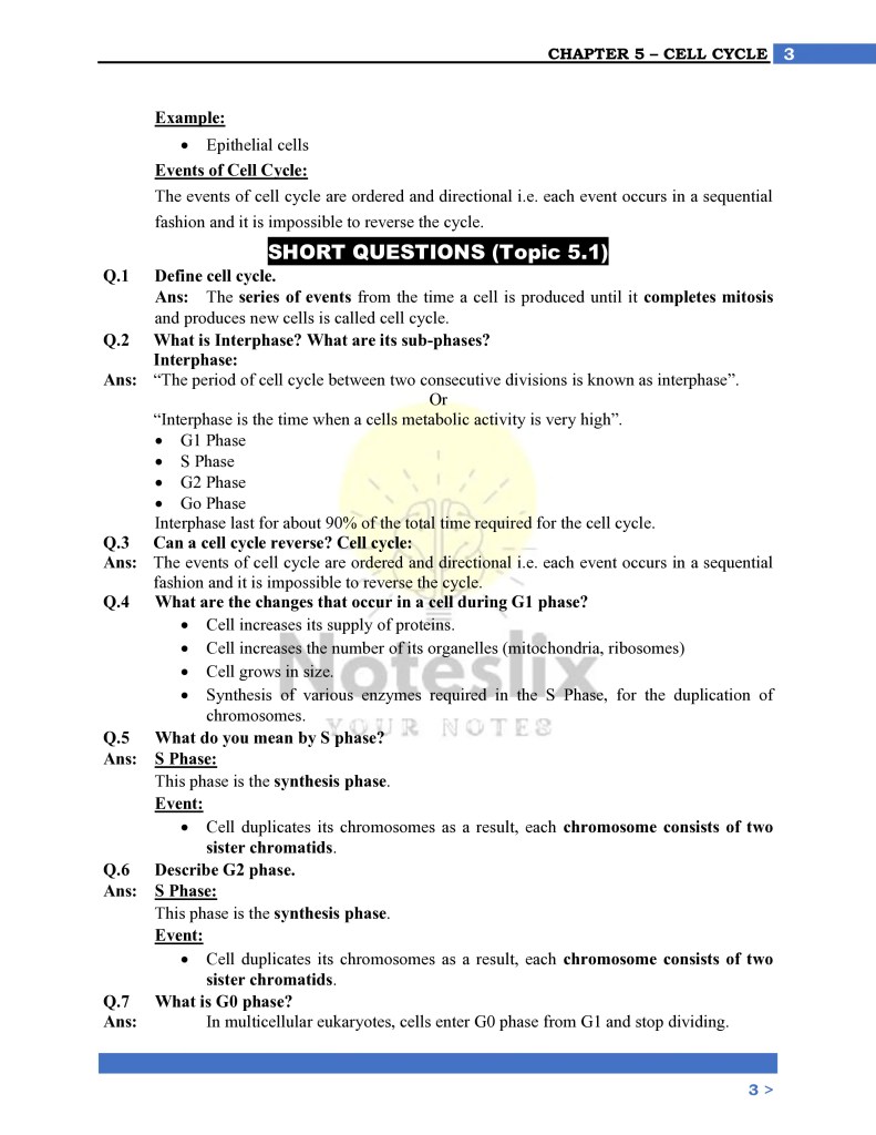9th Class Biology Chapter 5 Solutions