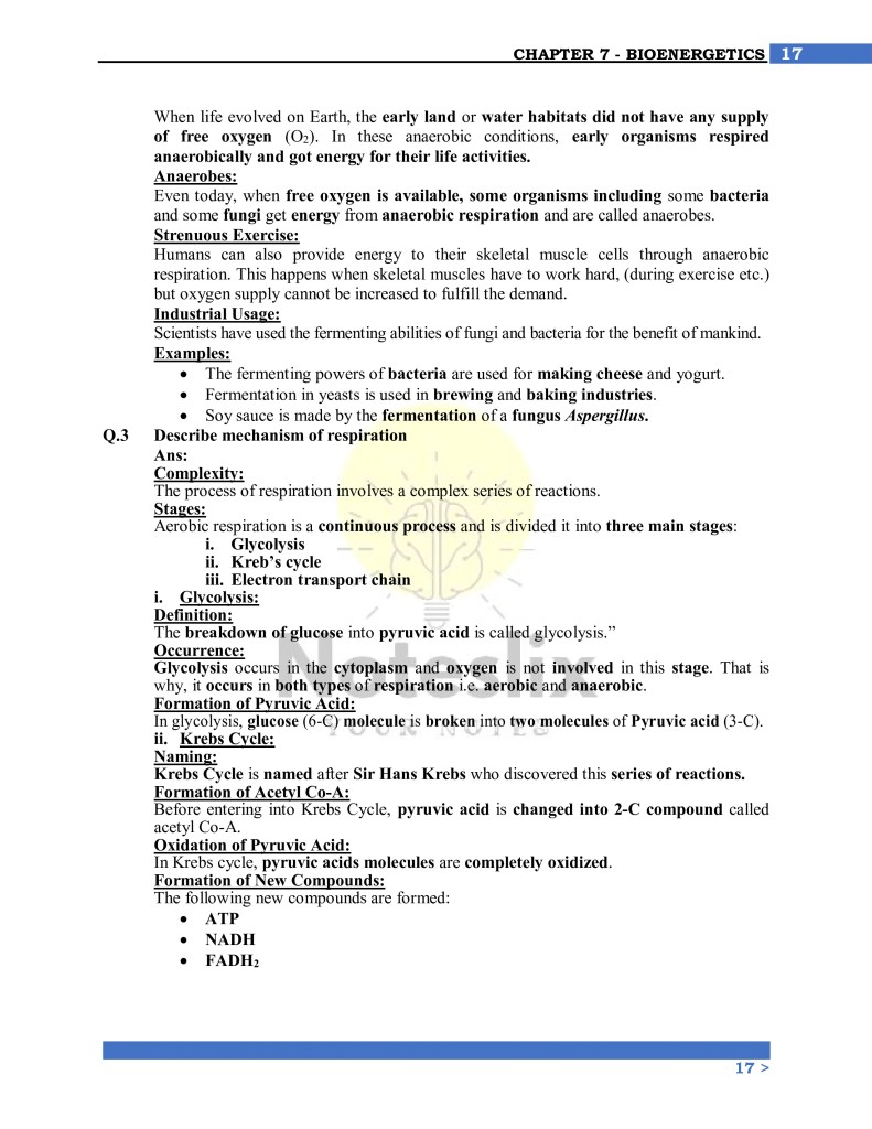9th Class Biology Chapter 7 Notes for Students