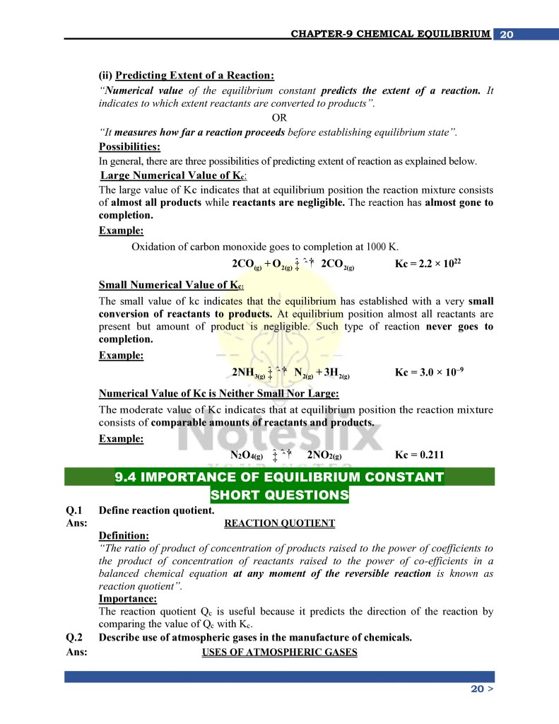 10th Class Chemistry Chapter 9 Notes Illustrations
