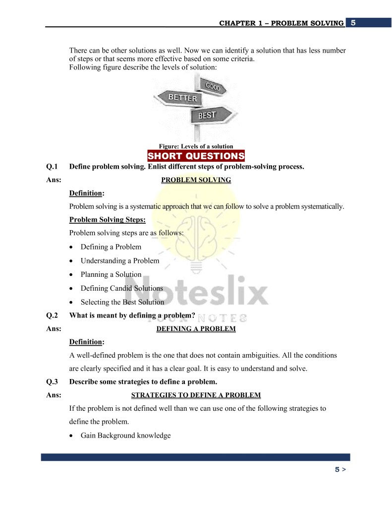 9th Class Computer Science Chapter 1 Notes