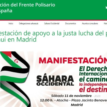 Manifestación de apoyo a la justa lucha del pueblo saharaui en Madrid
