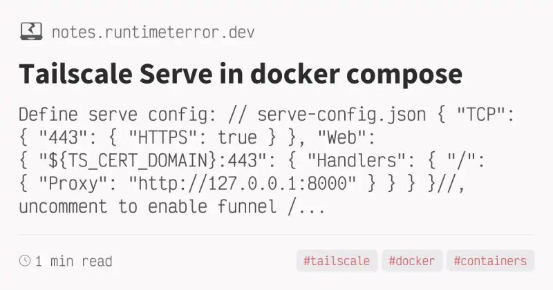 Accessing A Docker Compose Application Via Tailscale With Tls Https - Dark Illustration Collection - Desktop Quality